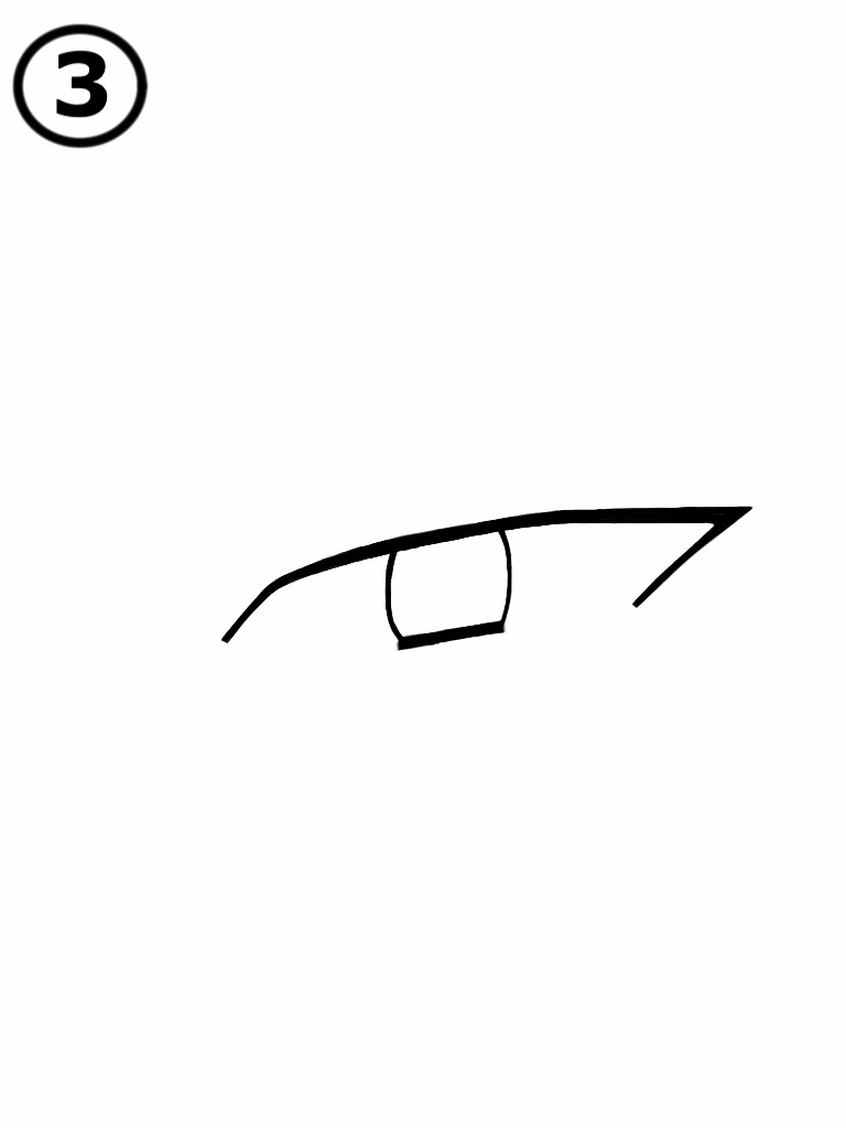 How to draw a Male anime eye.